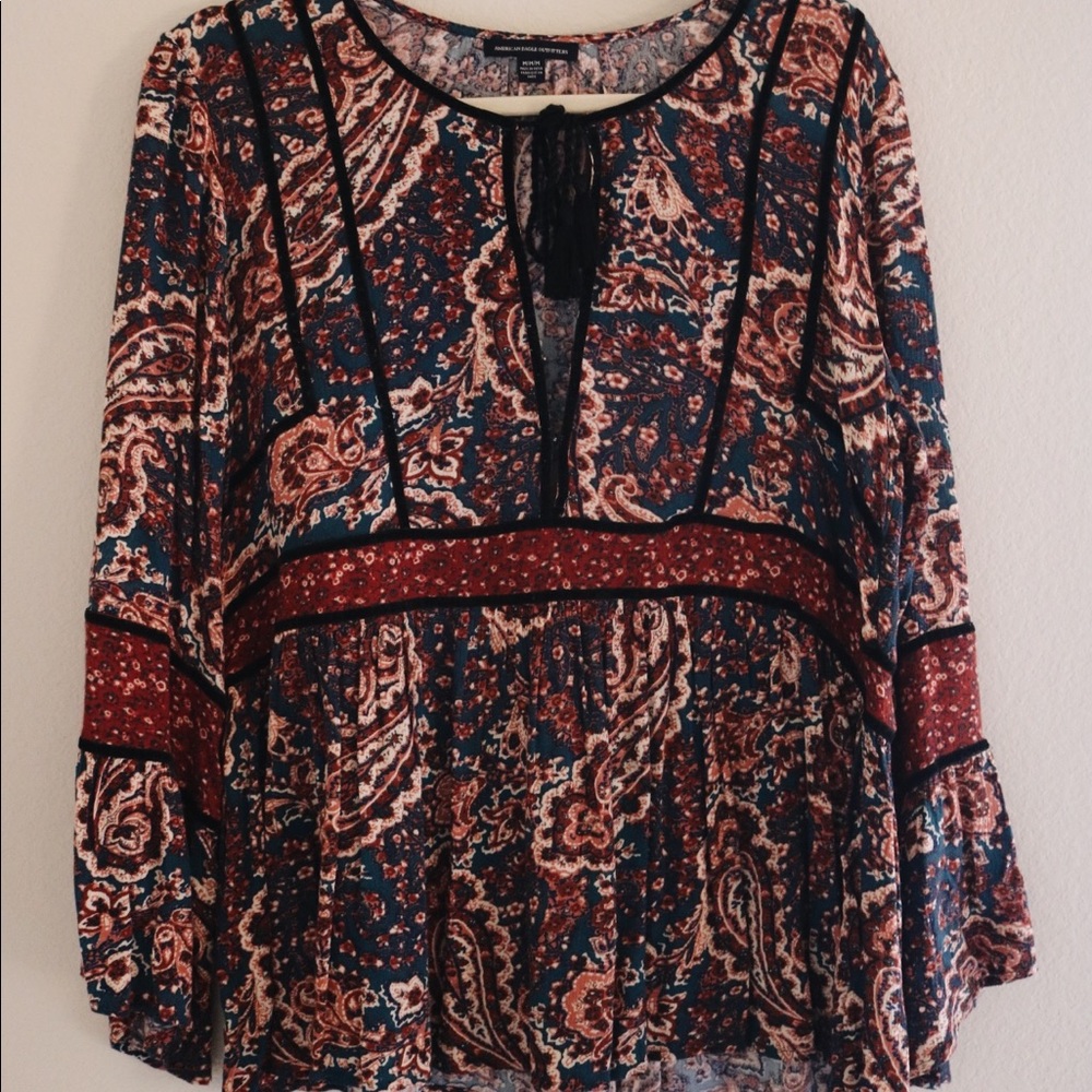 American Eagle Printed Blouse